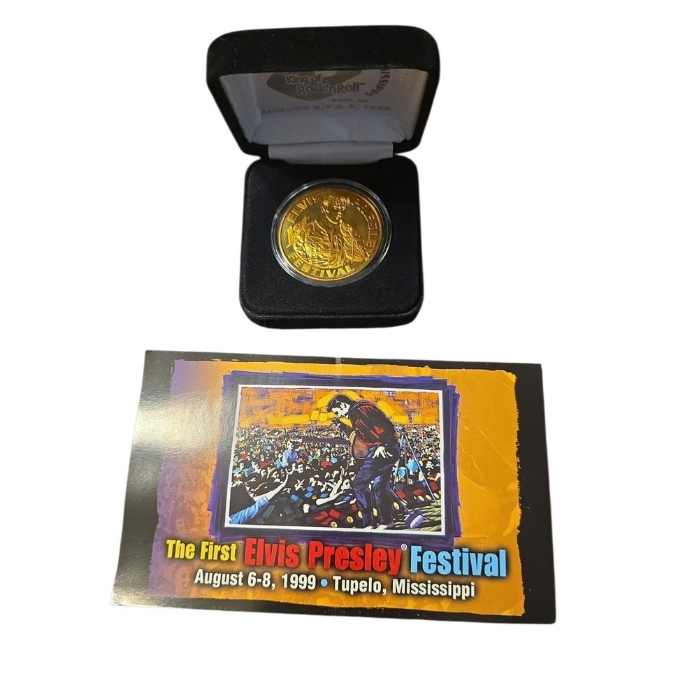 Elvis Presley 1st Festival 1999 Tupelo Mississippi Coin in Case with Card